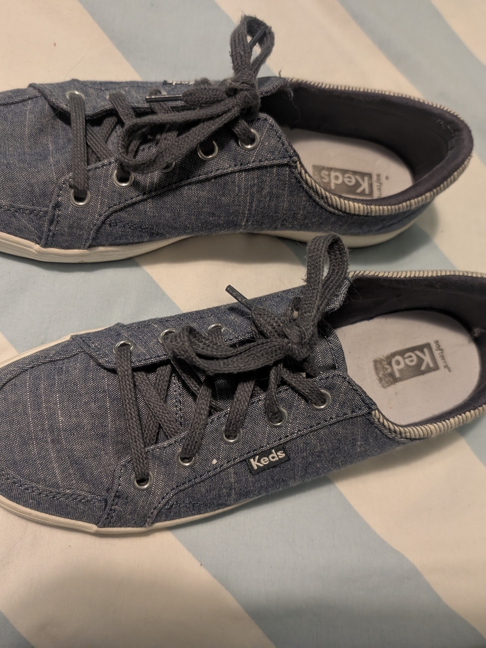Keds Blue Denim Lace-Up Sneakers For women